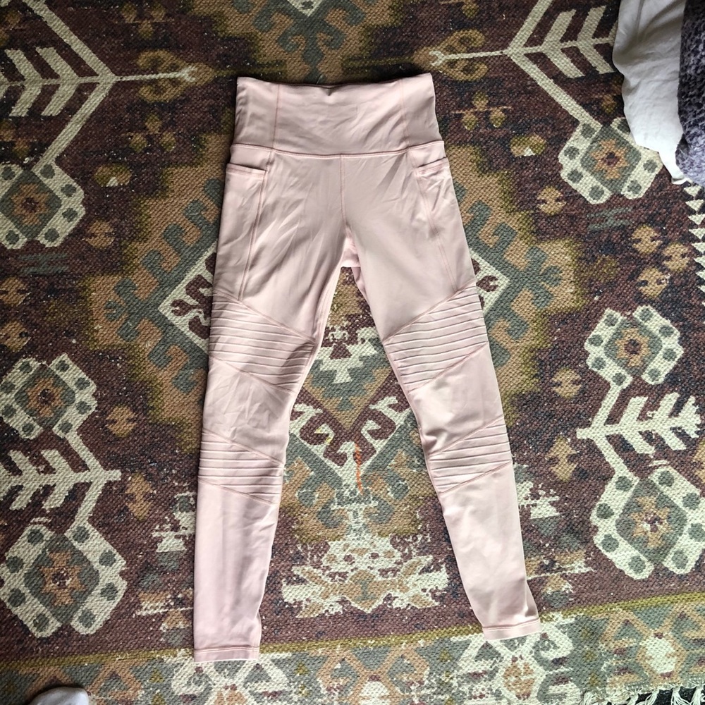 Inclination Moto Tight Athleta Pink Leggings